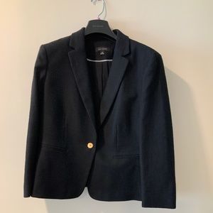 Ann Taylor Black Textured Jacket with gold buttons Size 12